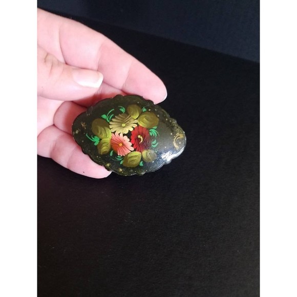 Handpainted Russian Brooch - Picture 1 of 10